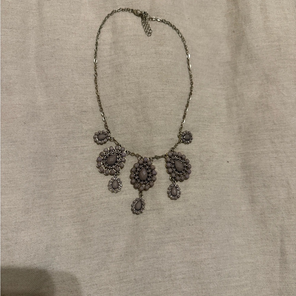 Elegant Silver and Gray Necklace